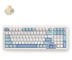 MCHOSE K99 V2 belaidė mechaninė klaviatūra| US | Icy Creamsicle Switch | 2.4GHz, BT | Sky Mėlyna