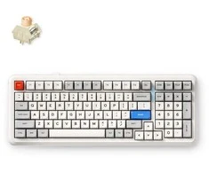 MCHOSE K99 V2 – US išdėstymas – Icy Creamsicle – Retro Baltas (Retro Balta) Belaidė Žaidimų Klaviatūra