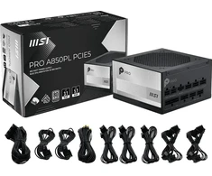 Maitinimo šaltinis MSI PRO A850PL PCIE5 850W 120mm 80plus Platinum aPFC