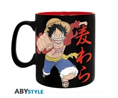 ONE PIECE – Mug (460 ml) Luffy &amp; Skull – Puodelis