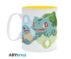 Abysse POKEMON - Mug (460 ml) Pikachu, Bulbasaur, Charmander &amp; Squirtle - Puodelis