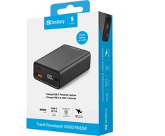 SANDBERG Travel Powerbank 20000 PD65W Išorinė Baterija