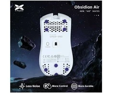 X-Raypad Obsidian Air Skates Universal Dots Violetinė 40 vnt. (⌀6.5 x 1.0 mm) (Violetiniai) Pakaitiniai Pelė Feet