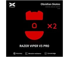 X-Raypad Obsidian Skates Razer Viper V3 Pro Raudona 2 vnt. (Raudoni) Pakaitiniai Pelė Feet