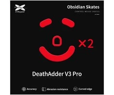 X-Raypad Obsidian Skates Razer Deathadder V3 Pro Raudona 2 vnt. (Raudoni) Pakaitiniai Pelė Feet
