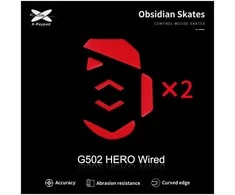 X-Raypad Obsidian Skates Logitech G502 Hero Raudona 2 vnt. (Raudoni) Pakaitiniai Pelė Feet