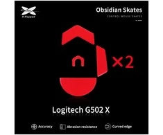 X-Raypad Obsidian Skates Logitech G502 X Raudona 2 vnt. (Raudoni) Pakaitiniai Pelė Feet