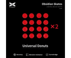X-Raypad Obsidian DIY Skates Universal Donuts Raudona 32 vnt. (⌀9.5 x 0.9 mm) (Raudoni) Pakaitiniai Pelė Feet