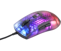 Deltacoimp Pusiau permatoma DELTACO GAMING žaidimų pelė, DM310, RGB, itin lengva, juoda / GAM-144