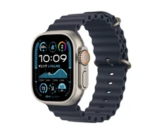 Apple Watch Ultra 2 GPS + Cellular 49mm Natural Titanium Case with Navy Ocean Band MX4D3EL/A