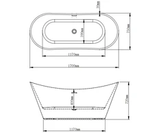 Akrilinė vonia LIBRA 206 balta