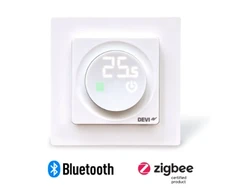 DEVIreg™ Ekranas Connect, baltas, grindų+patalpos, 16 A, valdomas Zigbee arba Bluetooth (termostatas)