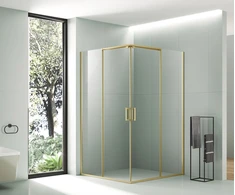 Dušo kabina AW1142 100x100 GOLD skaidri be pado