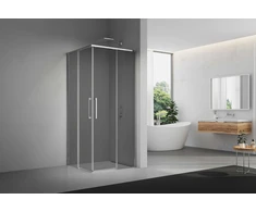 Dušo kabina ELEGANCE 100x100 chrom/pilka be pado