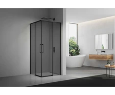 Dušo kabina ELEGANCE 100x100 juoda/pilka be pado