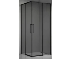 Dušo kabina ELEGANCE 100x100 juoda/pilka be pado