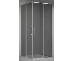 Dušo kabina ELEGANCE 90x90 chrom/pilka be pado