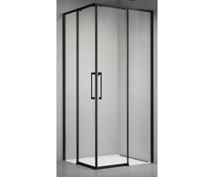 Dušo kabina ELEGANCE 90x90 juoda/skaidri be pado
