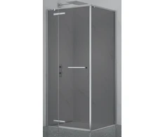 Dušo kabina PRESTIGE 100x100 chrom/pilka be pado