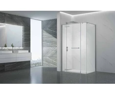 Dušo kabina PRESTIGE 100x100 chrom/skaidri be pado