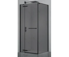 Dušo kabina PRESTIGE 100x100 juoda/pilka be pado