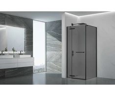 Dušo kabina PRESTIGE 100x100 juoda/pilka be pado