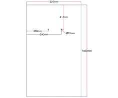 Dušo kabinos galinis stiklas 925x1560 baltas K889