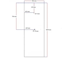 Dušo kabinos galinis stiklas juodas veidrodinis 841x1825 mm 5.32
