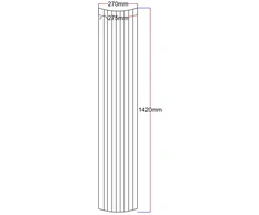 Dušo kabinos šoninis stiklas lenktas 270x1420 (275 mm) dekoras 4.33