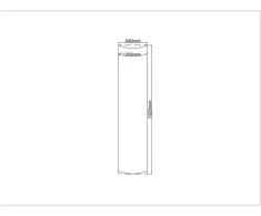 Dušo kabinos šoninis stiklas lenktas 340x1520 skaidrus 4.10.