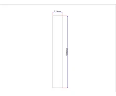 Dušo kabinos šoninis stiklas tiesus 215x1690 pilkas 3.14.