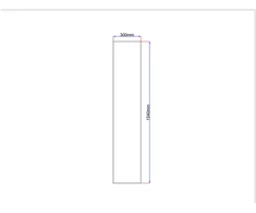 Dušo kabinos šoninis stiklas tiesus 300x1540 pilkas 3.74.
