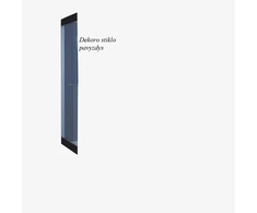 Dušo kabinos šoninis stiklas tiesus 300x1690 pilkas 3.2.