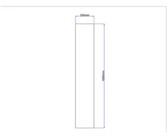 Dušo kabinos šoninis stiklas tiesus 300x1690 pilkas 3.2.