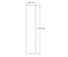 Dušo kabinos šoninis stiklas tiesus 315x1570 mm pilkas 3.143