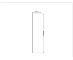 Dušo kabinos šoninis stiklas tiesus 330x1505 pilkas 3.96.