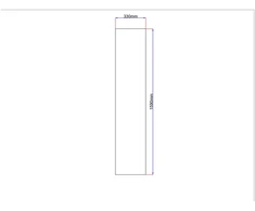 Dušo kabinos šoninis stiklas tiesus 330x1590 pilkas 3.99.