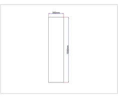 Dušo kabinos šoninis stiklas tiesus 350x1500 pilkas 3.106.