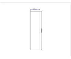 Dušo kabinos šoninis stiklas tiesus 370x1505 pilkas 3.27.