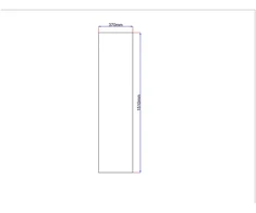 Dušo kabinos šoninis stiklas tiesus 370x1510 pilkas 3.72.