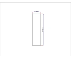 Dušo kabinos šoninis stiklas tiesus 400x1545 pilkas 7.4.