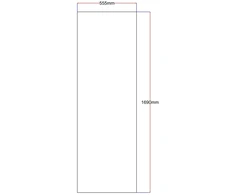 Dušo kabinos šoninis stiklas tiesus 550x1690 pilkas 3.114.
