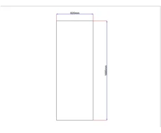 Dušo kabinos šoninis stiklas tiesus 620x1685 pilkas 3.123.