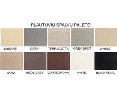 Granitinė plautuvė LADO4 juodas pearl SU SIFONU