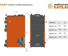 Katilas kieto kuro EKON 20 20 kW