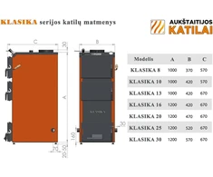 Katilas kieto kuro KLASIKA 10 10kW