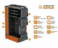 Katilas kieto kuro KLASIKA 10 10kW