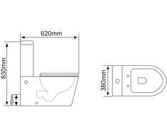 Klozetas VERSO 063 RIMLESS