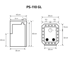 Krosnelė Skamet PS-110 GL su stiklu