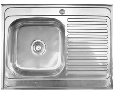 Nerūdijančio plieno plautuvė 864 dešinė uždedama su sifonu 0.8mm